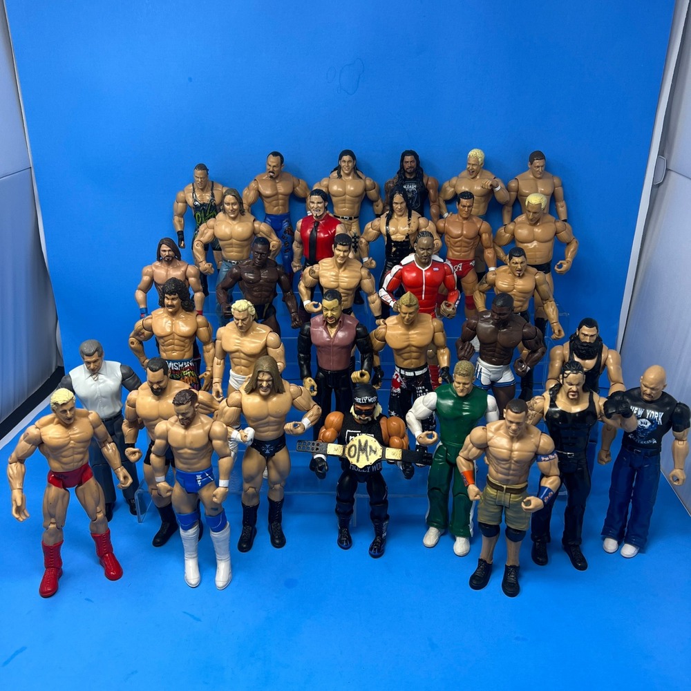 Jakks WWE Action Figure Lot 30 Multi John Cena Hulk Hogan Triple H Undertaker